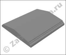 Крышка забора двухскатная с карнизом 450х495х80 мм Крышка забора двухскатная с карнизом 450х495х80 мм