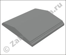 Крышка забора двухскатная с карнизом 500х495х90 мм Крышка забора двухскатная с карнизом 500х495х90 мм