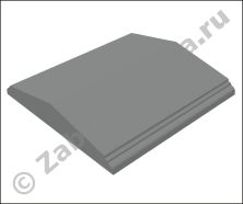 Крышка забора двухскатная с карнизом 550х495х90 мм Крышка забора двухскатная с карнизом 550х495х90 мм