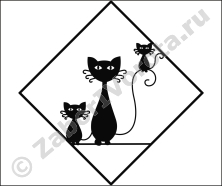 Декор Кошка с котятами Декор Кошка с котятами